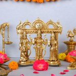 Brass Bhagwan Ram Darbar with Sita Laxman Hanuman Idol Statue 1 DSCF5916 eMetalCrafts
