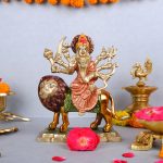 Brass Idol of Mata Sherawali | Maa Durga On Lion for Blessings