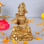 Brass Sitting Lord Shiva Statue 1 DSCF5980 eMetalCrafts