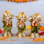 Bal Ganesha Brass Idols set 1 DSCF6026 eMetalCrafts