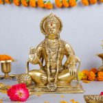 Exotic India Blessing Hanuman - Brass Statue