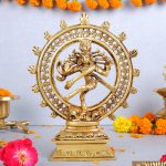 Brass Nataraja Statue with Triple Arch