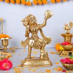 Brass Hanuman with Parvat Idol for Home and Décor