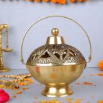 Brass Dhoop Dani- Hnadcrafted Pooja Incense 1 DSCF6170 eMetalCrafts