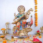 Brass Saraswati Mata Idol Showpiece Statue for Pooja Room 1 DSCF6292 eMetalCrafts
