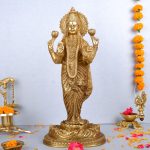 Brass Goddess Dhan Lakshmi Idol 1 DSCF6303 eMetalCrafts