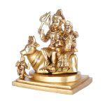 Brass Lord Shiva Parvati Kartikeya and Ganesha Murti Shiv Family Parivar With Nandi Idol 3 DSCF6396 eMetalCrafts