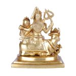 Brass Lord Shiva Parvati Kartikeya and Ganesha Murti Shiv Family Parivar With Nandi Idol 5 DSCF6399 eMetalCrafts