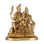 Brass Goddesses Statue Shiva Parvati and Ganesha Idol Murti 2 DSCF6404 eMetalCrafts