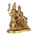 Brass Goddesses Statue Shiva Parvati and Ganesha Idol Murti 3 DSCF6405 eMetalCrafts