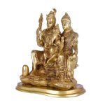 Brass Goddesses Statue Shiva Parvati and Ganesha Idol Murti 4 DSCF6406 eMetalCrafts