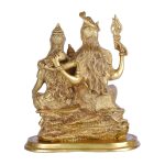 Brass Goddesses Statue Shiva Parvati and Ganesha Idol Murti 5 DSCF6407 eMetalCrafts