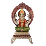 Brass Lakshmi Ji Showpiece Statue Idol with Stone Work 2 DSCF6434 eMetalCrafts