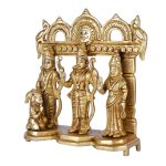 Brass Bhagwan Ram Darbar with Sita Laxman Hanuman Idol Statue 4 DSCF6444 eMetalCrafts