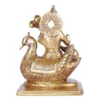 Brass Saraswati Maa Playing Veena Statue 5 DSCF6457 eMetalCrafts