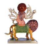 Brass Idol of Mata Sherawali | Maa Durga On Lion for Blessings 5 DSCF6461 eMetalCrafts