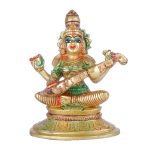 Brass Goddess Saraswati Ji Idol 2 DSCF6462 eMetalCrafts