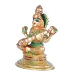 Brass Goddess Saraswati Ji Idol 4 DSCF6464 eMetalCrafts