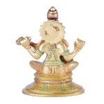 Brass Goddess Saraswati Ji Idol 5 DSCF6465 eMetalCrafts