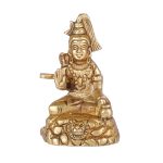 Brass Sitting Lord Shiva Statue 2 DSCF6491 eMetalCrafts