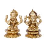 Brass Made Dhan Laxmi Idol with Lord Ganesha Idol 2 DSCF6510 eMetalCrafts