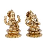Brass Made Dhan Laxmi Idol with Lord Ganesha Idol 3 DSCF6512 eMetalCrafts