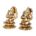 Brass Made Dhan Laxmi Idol with Lord Ganesha Idol 4 DSCF6513 eMetalCrafts