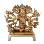 Pure Brass Panchmukhi Hanuman Idol 2 DSCF6532 eMetalCrafts