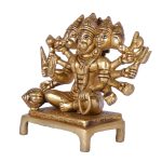 Pure Brass Panchmukhi Hanuman Idol 3 DSCF6534 eMetalCrafts