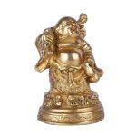 Brass Made Laughing Buddha Idol in Standing Position 3 DSCF6549 eMetalCrafts