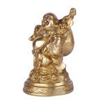 Brass Made Laughing Buddha Idol in Standing Position 4 DSCF6550 eMetalCrafts