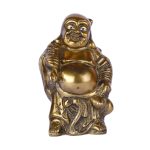 Brass Buddha Showpiece with Joyful Expression 2 DSCF6551 eMetalCrafts