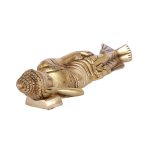 Brass Buddha Idol In Maha Parinirvana 4 DSCF6574 eMetalCrafts