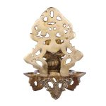 Stand Ethnic Design Handmade Curved Oil Wick Deepak Brass Lamp 4 DSCF6579 eMetalCrafts