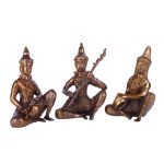 Thai Bronze Musician Statues in 3 set 2 DSCF6638 eMetalCrafts