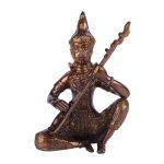 Thai Bronze Musician Statues in 3 set 3 DSCF6639 eMetalCrafts