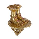 Brass Goddess Lakshmi Feet, For Worship 3 DSCF6681 eMetalCrafts