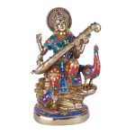 Brass Saraswati Mata Idol Showpiece Statue for Pooja Room 2 DSCF6720 eMetalCrafts