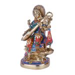 Brass Saraswati Mata Idol Showpiece Statue for Pooja Room 4 DSCF6722 eMetalCrafts