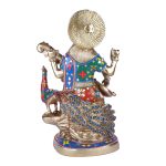 Brass Saraswati Mata Idol Showpiece Statue for Pooja Room 5 DSCF6723 eMetalCrafts
