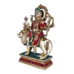 Brass Durga Mata Idol Divine Sherawali mata 4 DSCF6729 eMetalCrafts