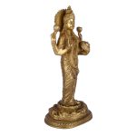 Brass Goddess Dhan Lakshmi Idol 3 DSCF6734 eMetalCrafts