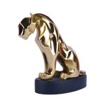 Aluminium Modern Golden Panther on Black Platfom 3 DSCF6957 eMetalCrafts