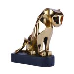 Aluminium Modern Golden Panther on Black Platfom 4 DSCF6958 eMetalCrafts