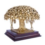 Brass Golden Wooden Base Tree 2 DSCF7031 eMetalCrafts