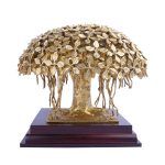 Brass Golden Wooden Base Tree 3 DSCF7032 eMetalCrafts