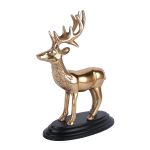 Aluminium Golden Metal Deer Sculpture 4 DSCF7102 eMetalCrafts