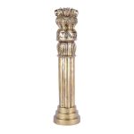 White Aona Brass Ashok Chakra Pillar 2 DSCF7508 eMetalCrafts