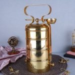 Gold-Toned Brass Easy to Clean Lunch Box 1 DSCF7712 1 eMetalCrafts