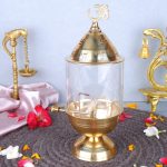 Pure Brass Akhand Jyot Diya with Borosilicate Glass for Temple 1 DSCF7814 1 eMetalCrafts